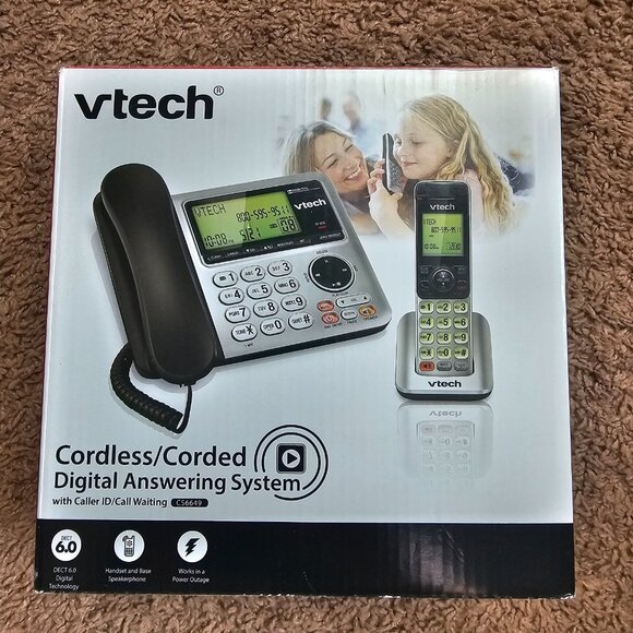 vtech Other - VTech CS6649 Cordless Corded Phone Answering System Caller ID w Box Complete
